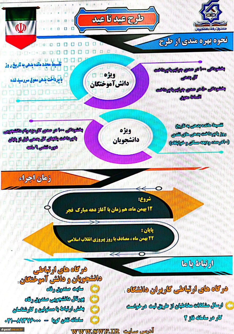 آغاز طرح بخشودگی عید تا عید صندوق رفاه دانشجویان 2