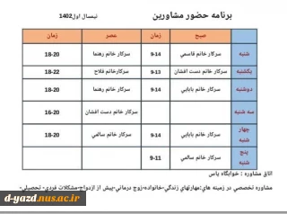 واحد مشاوره اموزشکده