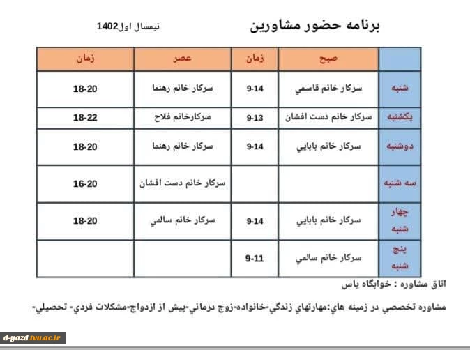 واحد مشاوره اموزشکده  2